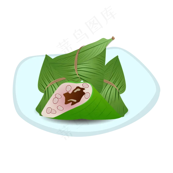 免扣卡通包粽子材料(4167*4167px 300 dpi )ai矢量模版下载