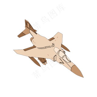 简约扁平卡通建军节飞机战斗机手