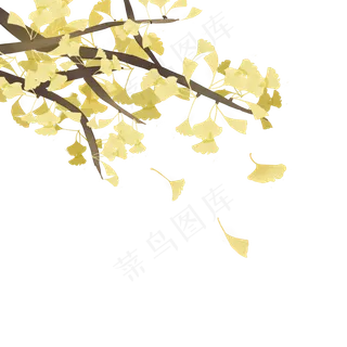 银杏树叶子秋古风免扣