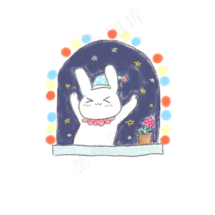 儿童节兔子(2000X2000(DPI:300))psd模版下载