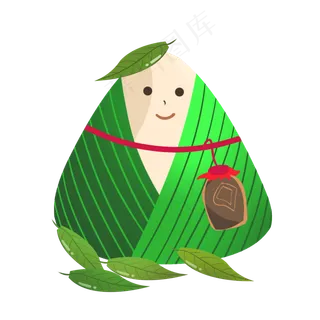 拆开的粽子食物插图