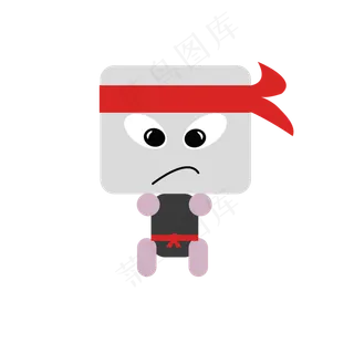 手绘卡通奋斗小方表情包