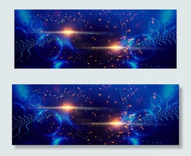 科技感炫彩光效年会盛典banner