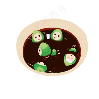 传统节日腊八节拟人腊八蒜手绘插,免抠元素