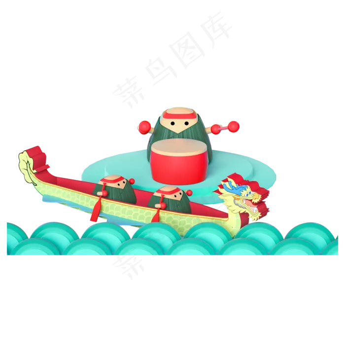 粽子赛龙舟(2000X2000(DPI:300))psd模版下载