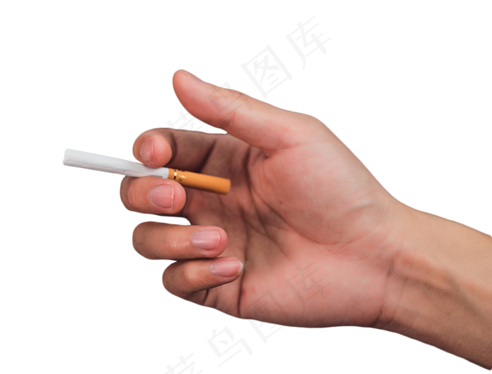 世界无烟日单手拿烟香烟禁止,免抠元素