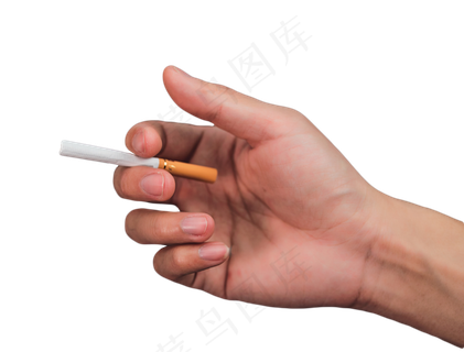 世界无烟日单手拿烟香烟禁止,免抠元素