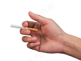 世界无烟日单手拿烟香烟禁止,免抠元素