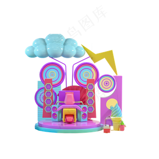 时尚舞台音响免抠图