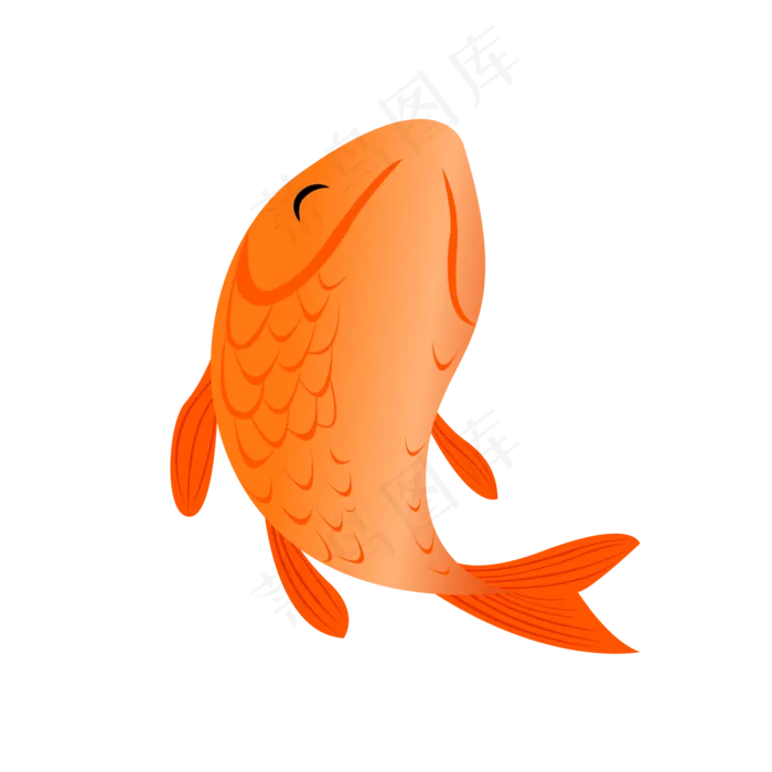 卡通红色的大鲤鱼(2000*2000px 300 dpi )ai矢量模版下载