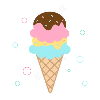 夏季清新可爱冰淇淋