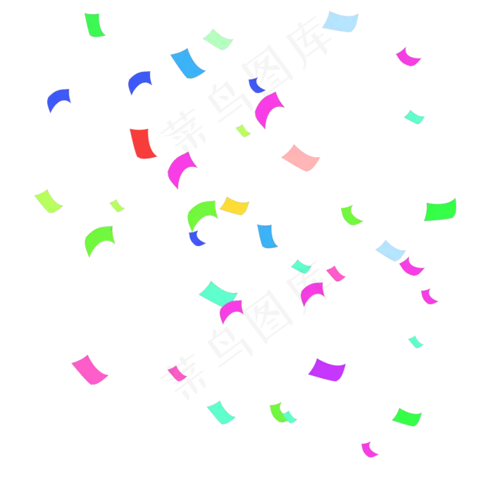 飘落的彩条,免抠元素(2000*2000px 300 dpi )psd模版下载