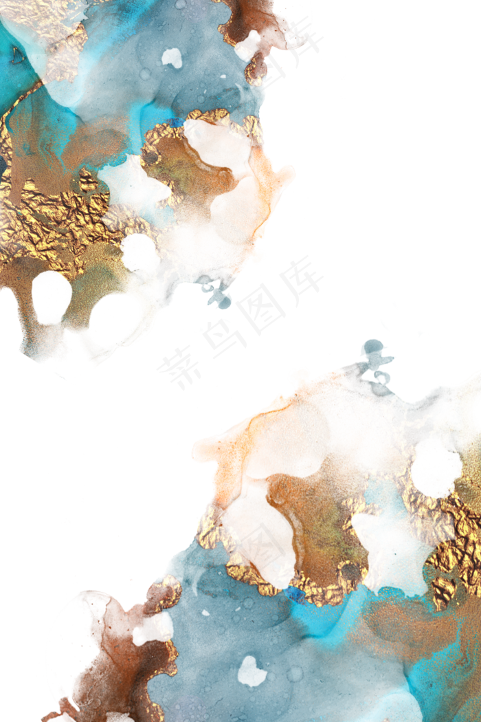 水墨晕染质感金箔