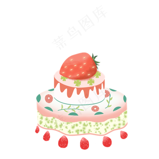 漂亮的水果蛋糕免抠图