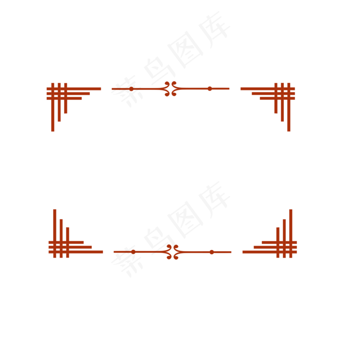新年春节红色中国风边框矢量元素,免抠元素