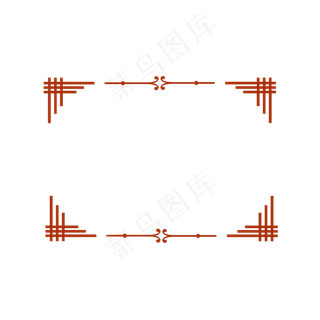 新年春节红色中国风边框矢量元素,免抠元素