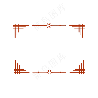 新年春节红色中国风边框矢量元素,免抠元素