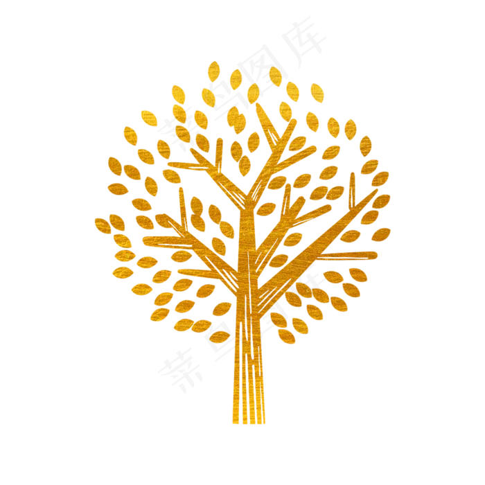 剪纸烫金花草树木