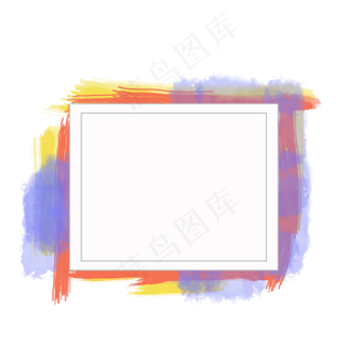 艺术涂鸦笔刷边框