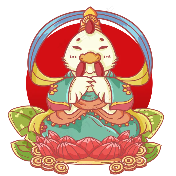 大母鸡拟人十二生肖(2000X2000(DPI:300))psd模版下载