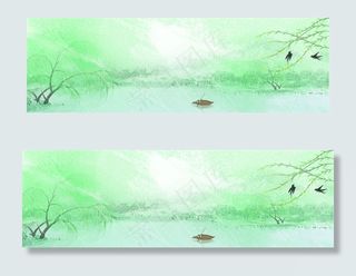 春季清明节踏青文艺PSD分层banner