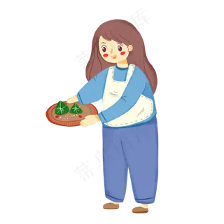 端午习俗吃粽子元素