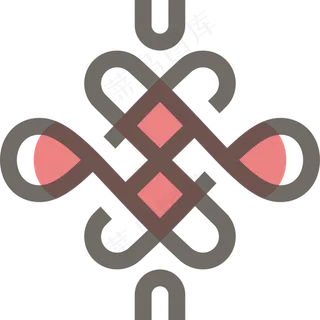 红色中国结,免抠元素