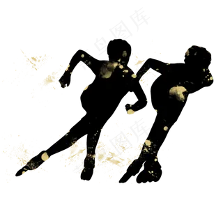 开学季轮滑社团招新剪影,免抠元素