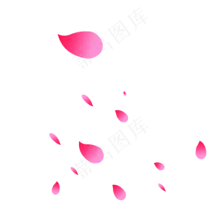 红色一地花瓣设计素材