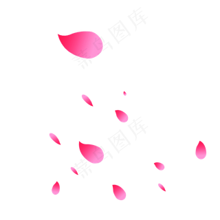 红色一地花瓣设计素材