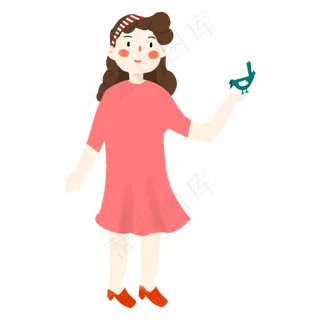 世界地球日爱护动物的女孩免抠图 世界地球日爱护动物的女孩免抠图