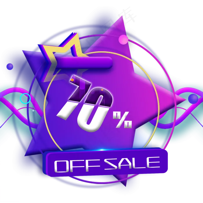 电商OFFSALE70%三折(2000X2000(DPI:300))psd模版下载