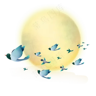 七夕喜鹊,免抠元素