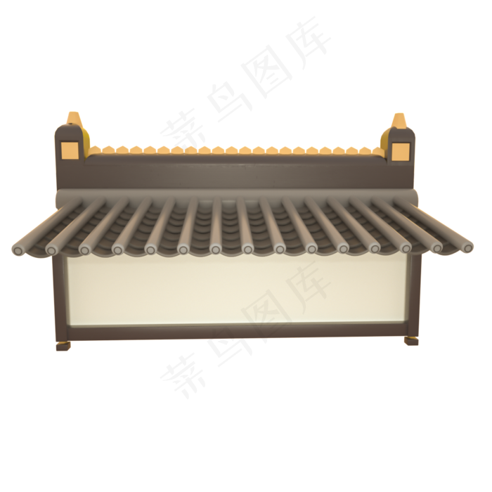 简约古风屋檐边框