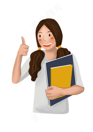 高考拿书本的女学生