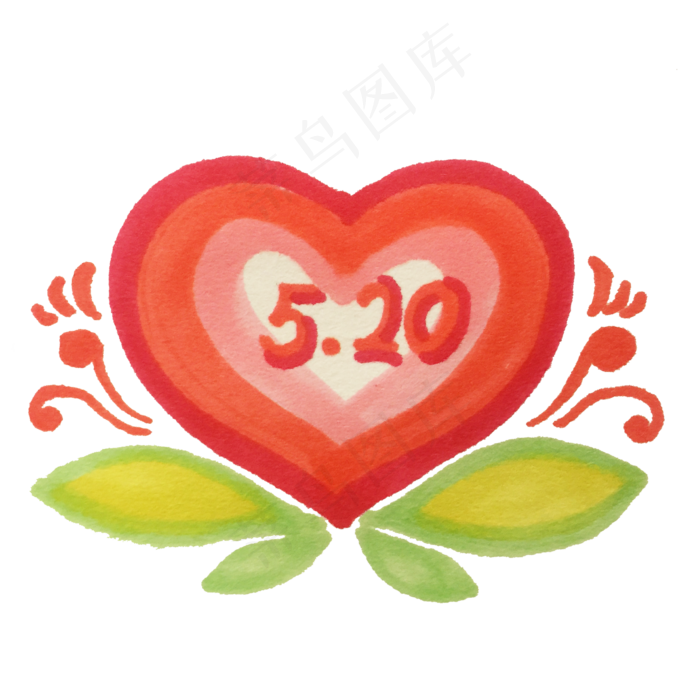 情人节爱心免扣素材(2000X2000(DPI:300))psd模版下载