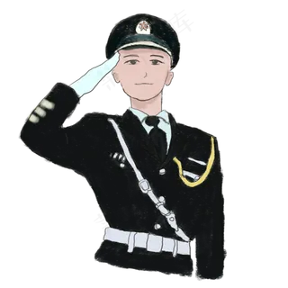 陆军敬礼矢量元素