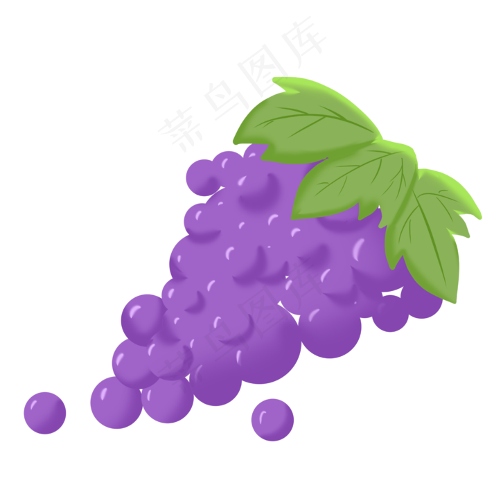 一串水果葡萄插画