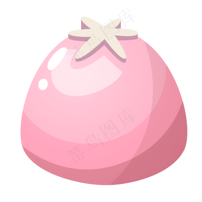 粉色水果情人节巧克力