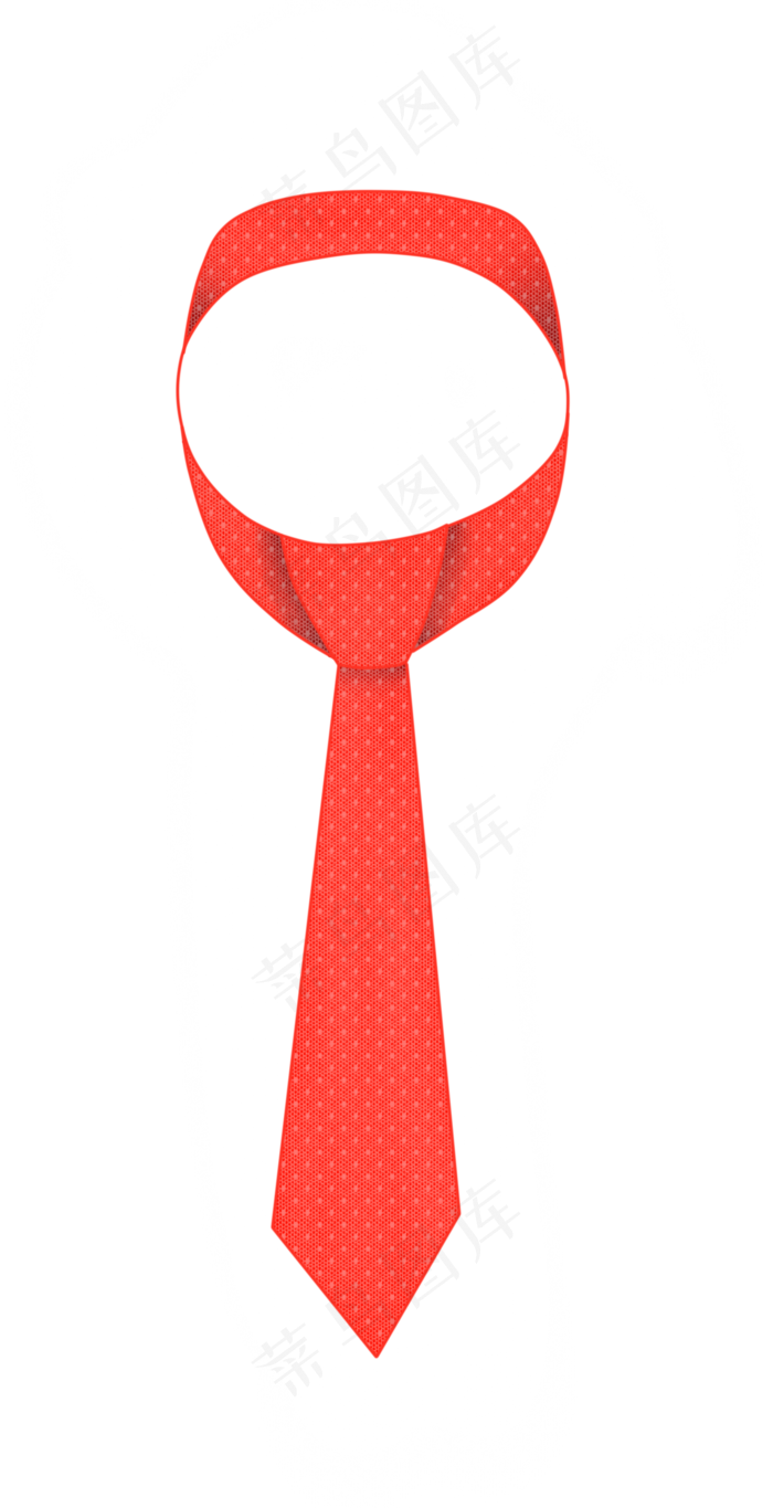 父亲节红色斑点领带PNG图案