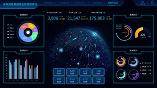 蓝色商务数据库数据监控可视化U