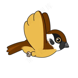 飞鸟麻雀天空中寻找虫子吃,免抠元素