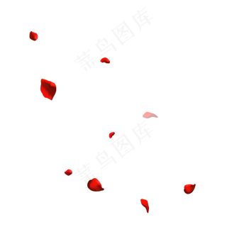 红色玫瑰花瓣漂浮素材
