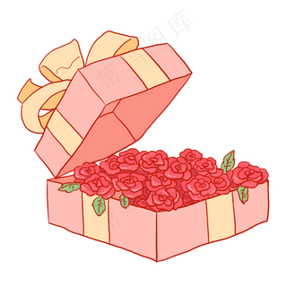 精美红色玫瑰礼盒
