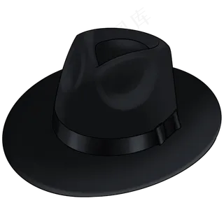 父亲节男士的黑色礼帽