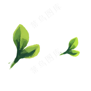 卡通嫩绿叶子下载
