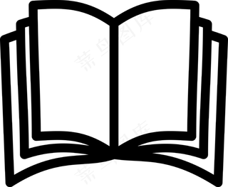 矢量翻开的书籍图,免抠元素