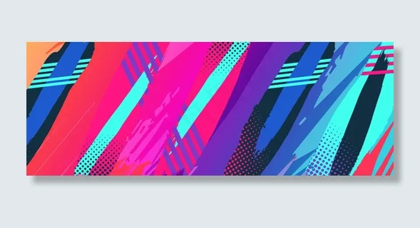 商务风科技拼色banner