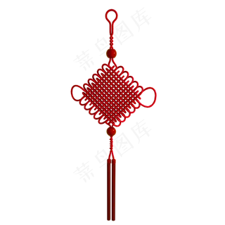 红色喜庆中国结,免抠元素