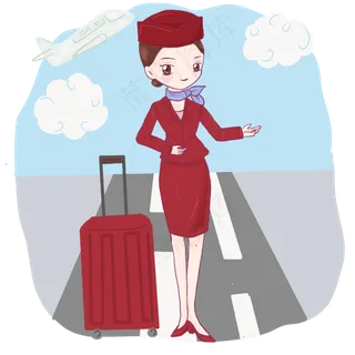 38女神节空姐人物形象png,免抠元素